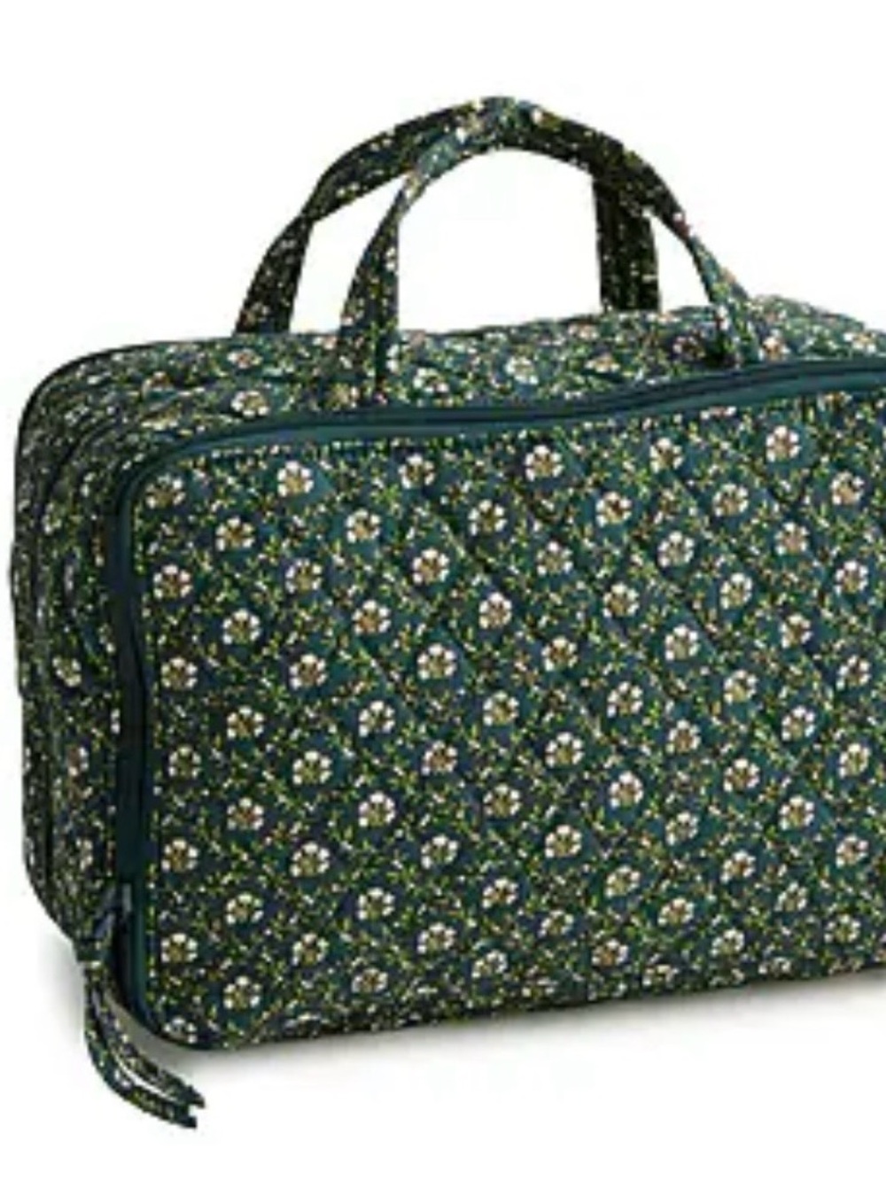 Vera Bradley 10.75” Toiletry Travel Bag in Mistletoe Lattice